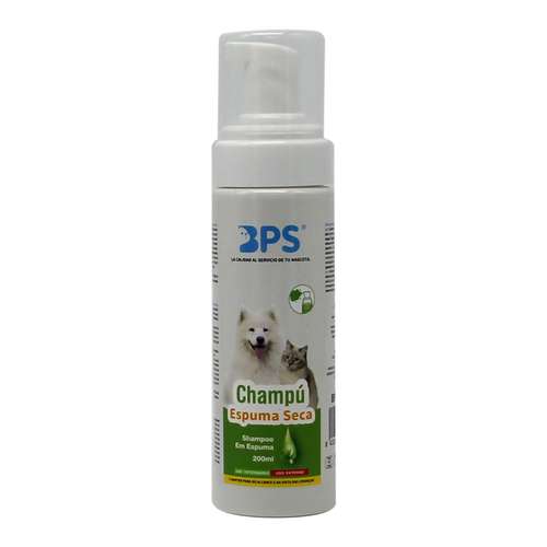 Champô de espuma seca para cães e gatos
