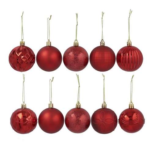 Tubo x40 bolas de Natal 6 cm