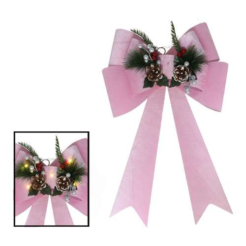 Laço com 5 LED rosa