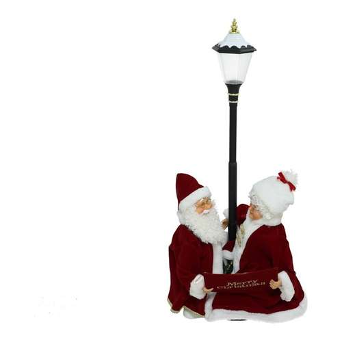Pai Natal e Mãe Natal com luz