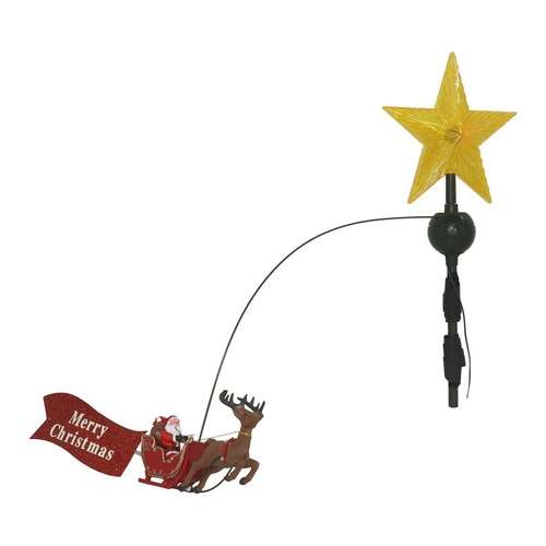 Pai Natal no trenó com 5 LED e movimento